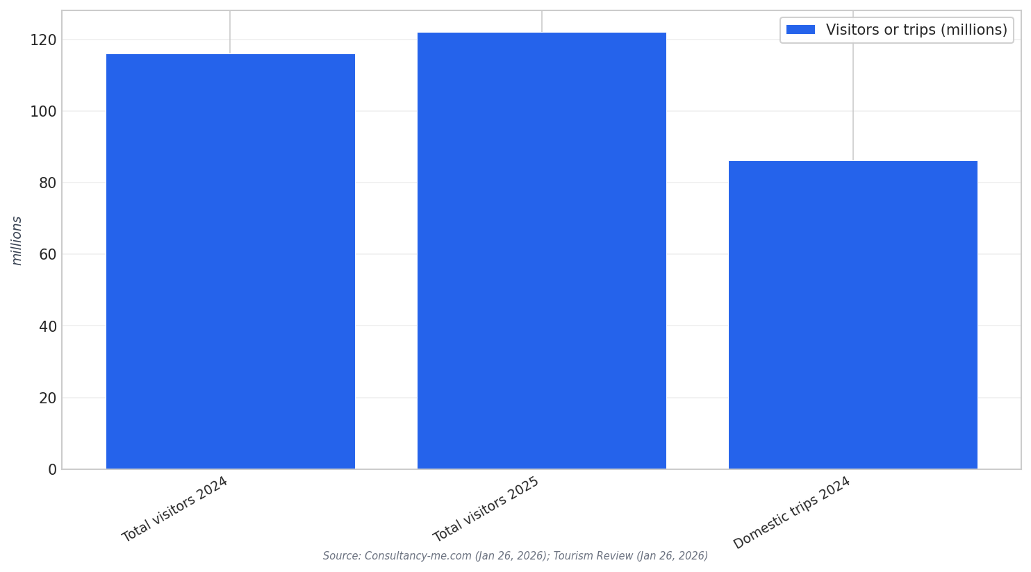 Visitor volume snapshot